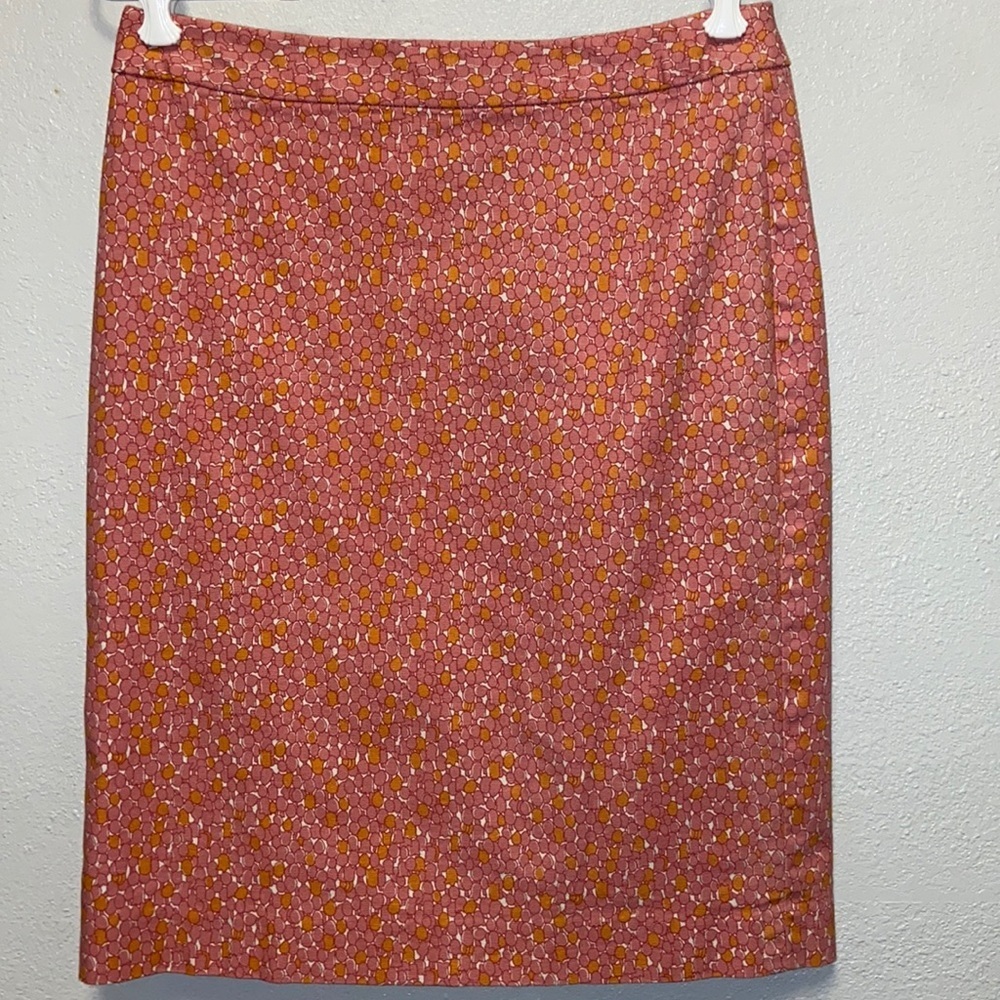 Talbots Coral A-Line Pebbled Circle Pattern Timeless Career Skirt 4132